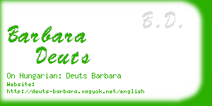 barbara deuts business card